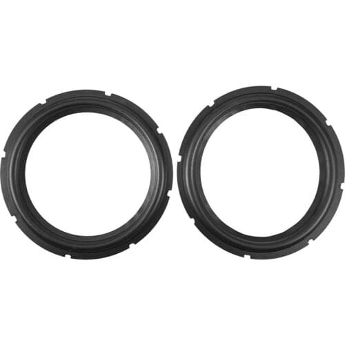 HFES 10Inch Perforated Rubber Speaker Foam Edge Subwoofer Surround Rings Replacement Parts for Speaker Repair(Black)(2Pcs)