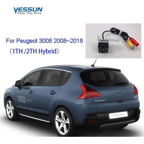 Yessun License Plate Rear View Camera For Peugeot 3008 2008~2018 1th 2th hybrid night view camera/parking camera