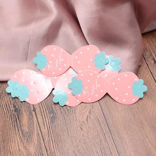 200PCS Colorful Paper Cute Stud Necklace HangTag Card Jewelry Display Packing Card Eearring Packaging 4.5x11cm 3.9x11.5cm Cards