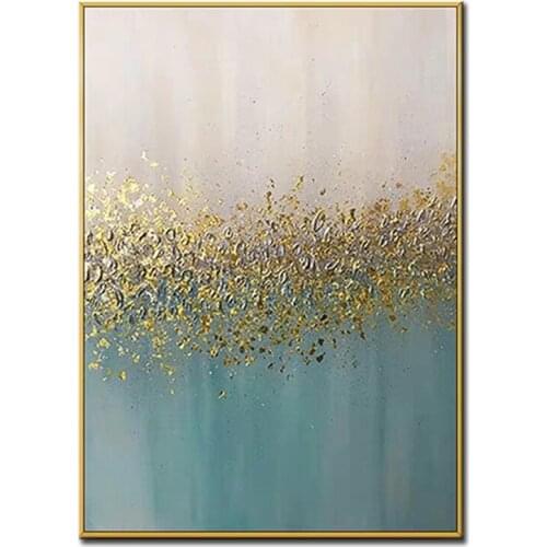 Beautiful Sea Wave Abstract Handmade Oil Painting Modern Wall Art Living Room Picture Home Decoration Painting No Frame