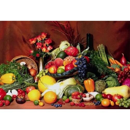 New 5D DIY Diamond Painting Fruit Flower Full Square Diamond Mosaic Beads Embroidery Cross Stitch Kit Rhinestones Pictures Hobby