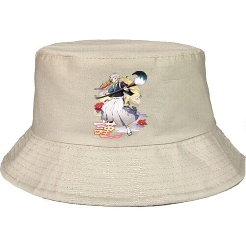 Bungo Stray Dogs print Fisherman cap Panama Street Side Seaside Beach Tourism Bucket Hat Drivers Cap Simple Style