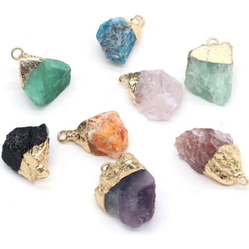 1Pcs High Quality Natural Semi-precious Stone Irregular Shape Pendant Charms for Jewelry Making DIY Necklace Accessories