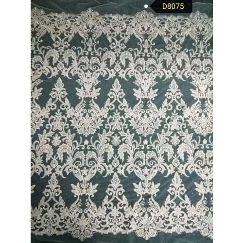 Latest sequins french lace high quality african lace fabric embroidery for wedding women dress