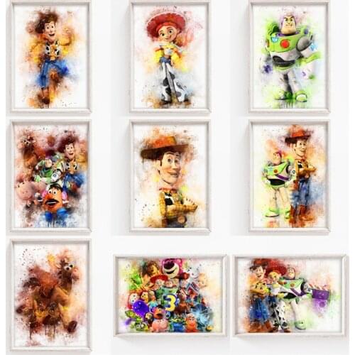 Disney Toy Story Poster and Print Canvas Art Paintings Nursery Room Wall Art Picture for Living Room Cuadros Home Decoration