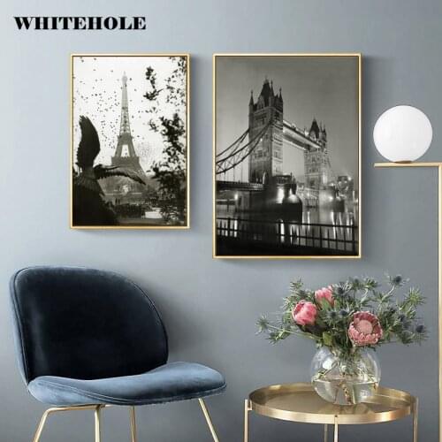 Posters and Prints Wall Art Canvas Painting,Picture City Building Painting Posters Wall Pictures For Living Room