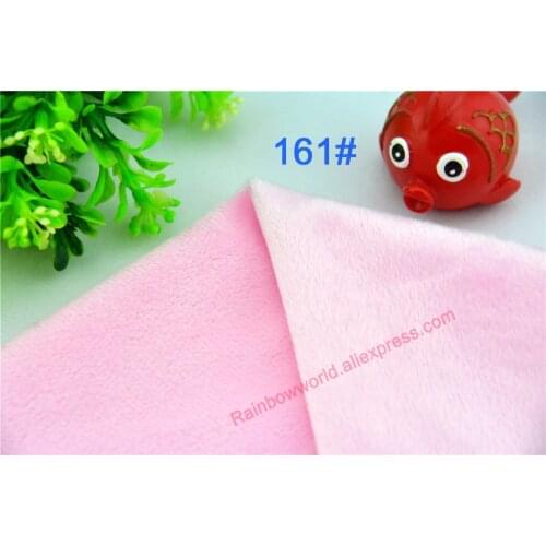 161#light pink Super soft velvet fabric microfiber brush velboa hair height 2-3mm for DIY stuffed toy blanket pillows(10 pieces)