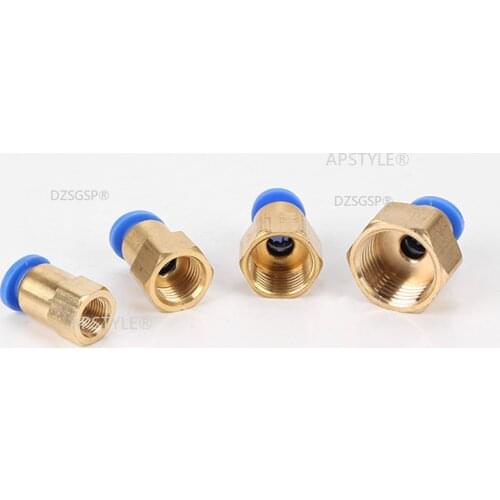 Air Pipe Fitting 10mm 12mm 8mm 6mm Hose Tube 1/8" 3/8" 1/2" BSP 1/4" Female Thread Brass Pneumatic Connector Quick Joint Fitting