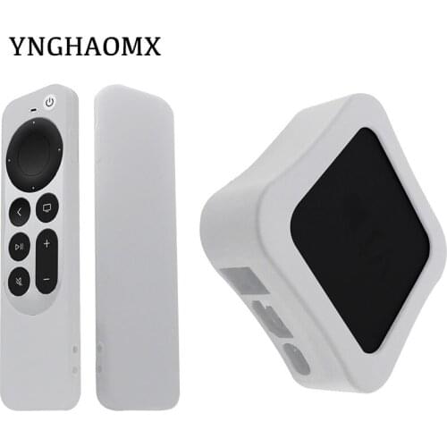 Wholesale 20pcs/lot Silicone Case Dust-Proof Protective Cover For Apple TV4K Remote Set-Top Box Remote Control Protector case
