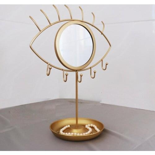 Nordic Multi-function Portable Desktop Mirror Eye Pattern Detachable Bathroom Dressing Table Creative Beauty Makeup Tool Mirror