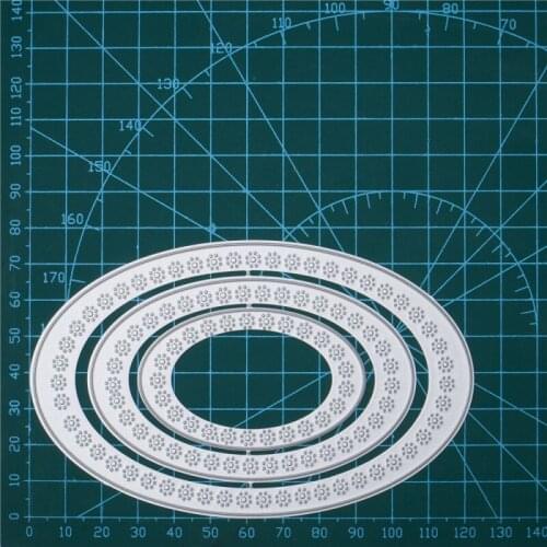 Stitched Circle Scallop Frame Dies Cutting Decorative Scrapbooking Steel Craft Die Cut Create Stamp Embossing Paper Card Stencil