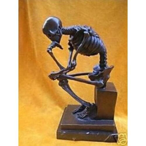 Gorgeous tibet bronze skeleton statue sculpture Free shipping
