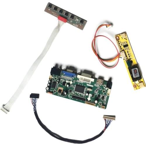 VGA+DVI LVDS 20-Pin display controller board DIY kit 1024*768 screen 2CCFL For M150X4/M150X5/MT150XN01/MT150XN03 M.NT68676
