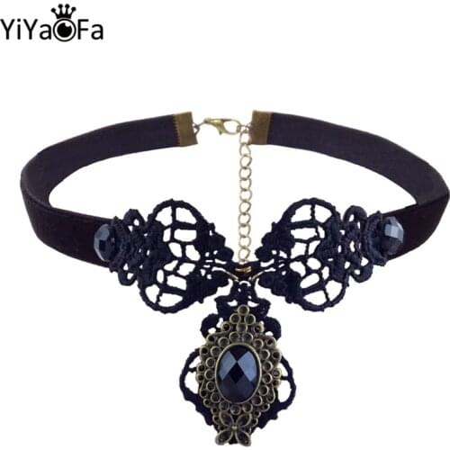 YiYaoFa Handmade Choker Necklace & Pendant Vintage Women Accessories Gothic Party Jewelry Statement Necklace for Women DD-59