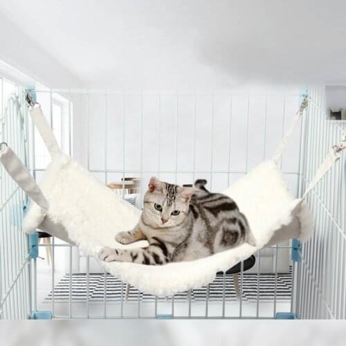 Suede Bunny Hanging Cat Hammock Pet Supplies Cat Sleeping Bag Pet Cat Cage Breathable Double-sided Available Warm Cat Bed Mat