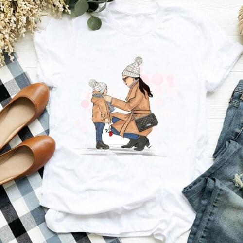Women Shirt 90s Plus Size 4XL Cartoon Love Mama Clothes Mom Mother Fashion Ladies Graphic Printed Tee Top Tshirt Female T-shirt