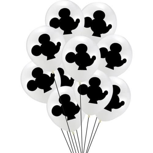 10pcs Mickey Mouse Party Latex Balloons Adult Birthday Party Decorations kids Globos Cumpleanos Infantiles Baby Shower Supplies