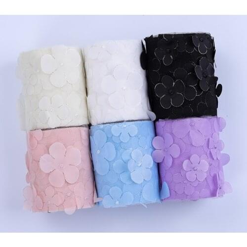 10Yards Rainbow Flower Tulle Roll for Table Runner Chair Bows Tutu Skirt Wedding Party Gift Ribbon Birthday Doll Decoration DIY