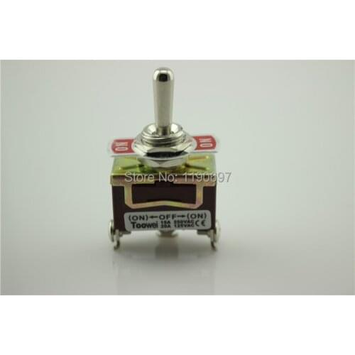 DIY HIFI Switch Bounce Back Toowei Switch Momentary Toggle Switch 3pins (ON)-OFF-(ON) 15A 250VAC/ 20A 125VAC 2PCS Free Shippin