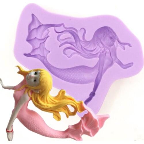 3D Mermaid Silicone Cake Molds For Baking Kitchen Baking Tools Resin Molds DIY Cake Decorating Tools Fondant Moulds Pastry M764