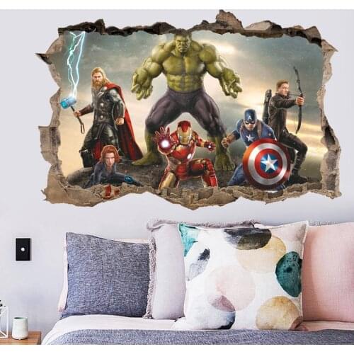3d Stereo Captain Green Giant Wall Sticker Decorative stickers Beautiful bedroom creative For Wall Plane Wall Sticker
