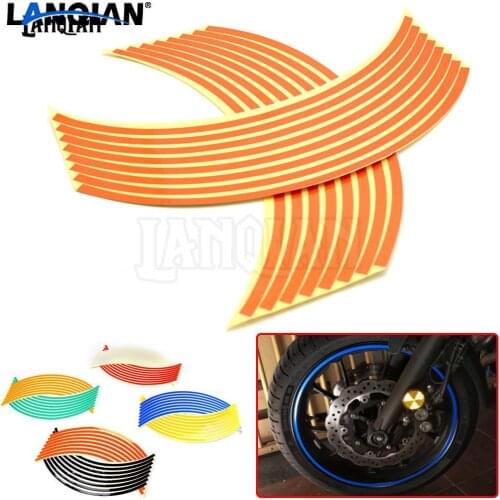 Motorcycle motorbike accessories Wheel Stickers Reflective Rim Stripe Tape Bike Motorcycle Car FOR universal