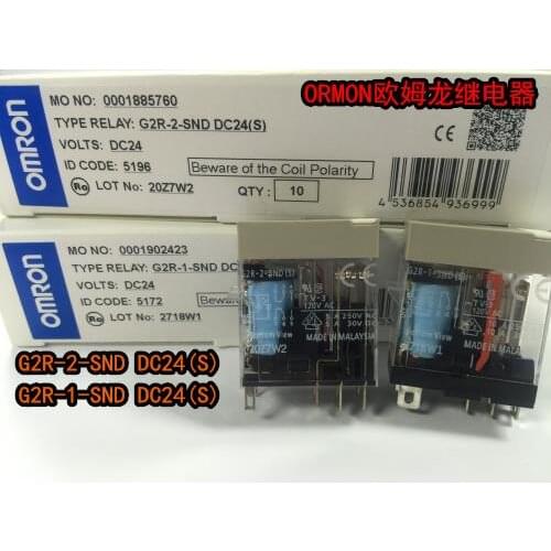 Free shipping 10PCS OMRON G2R-2-SND DC24(S) Authentic Original Intermediate Relay G2R-1-SND(S) 24VDC