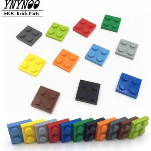 160PCS DIY Building Blocks Thin Figures Bricks Plate 2x2 Dots Educational Creative Size Compatible for 3022 Plastic Children Toy