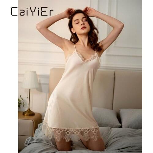 Caiyier Women's Nightgowns With Lace