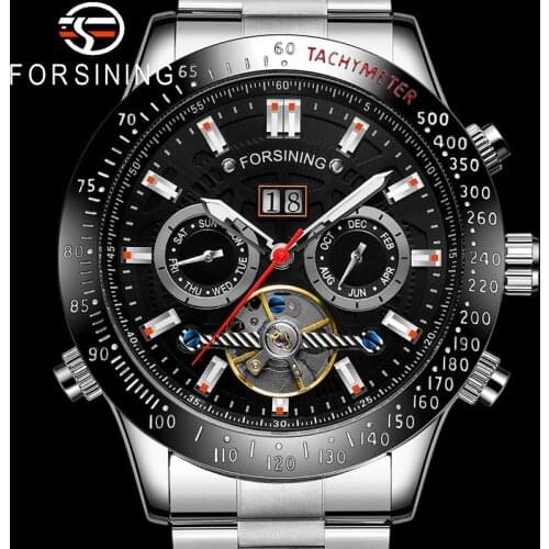 FORSINING Tourbillon Automatic Mechanical Men Wristwatch Military Sport Male Clock Top Brand Luxury Auto Date Week Man Watch 589