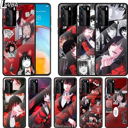 Anime KAKEGURUI For Huawei P Smart 2021 Z P40 P30 P20 P10 Lite Pro Plus 5G Tempered Glass Phone Case