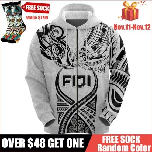 Fiji Rugby Wave Polynesian Island 3D Over Printed Hoodie Man Women Harajuku Outwear Zipper Pullover Sweatshirt Casual Unisex A18