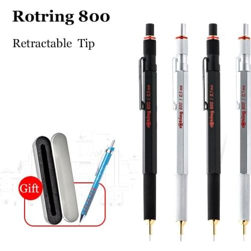 Germany Rotring 800 Mechanical Pencils 0.5mm 0.7mm Professional Metal Pen Automatic Pencils For Design Sketch Stationery