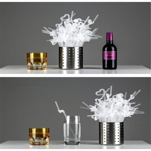 80pcs/pack White Color Flexible Plastic Bendy Party Disposable Drinking Straws Kids Birthday Wedding Decoration Event Supplies
