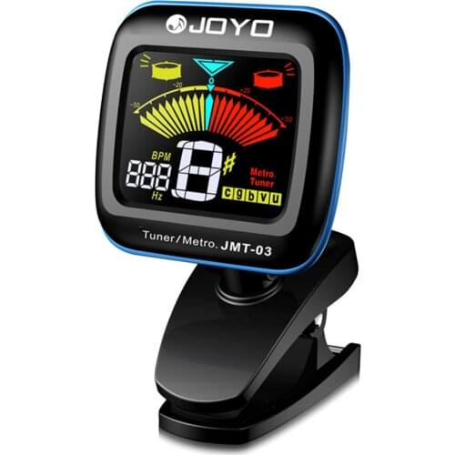 JOYO JMT-03 Portable Guitar Tuner Metronome Digital Tuner Clip Mic for Chromatic Guitar Bass Ukulele Violin