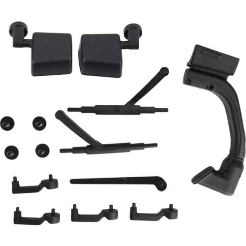 RC Car Door Handle Kit RC Door Handle Wiper Mirror Set for 1/10 Traxxas Axial 313Mm Car Body Shell RC Car Upgrade Part Accessory