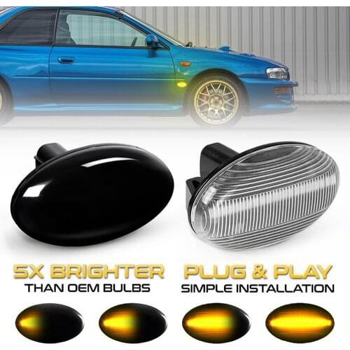 For Subaru Forester Liberty Impreza WRX Sti 2000-2007 1 Set Dynamic Led Side Marker Turn Signal Indicator Sequential Blink Light
