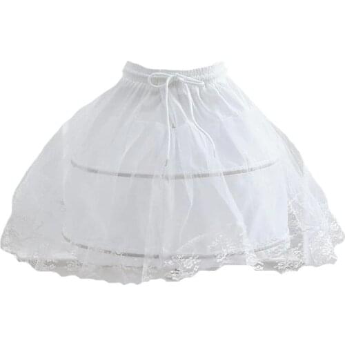 Elasticated Strap Adjustable Pettiskirt Cute Girls Cosplay Daily Lolita Skirt Fishbone Petticoats