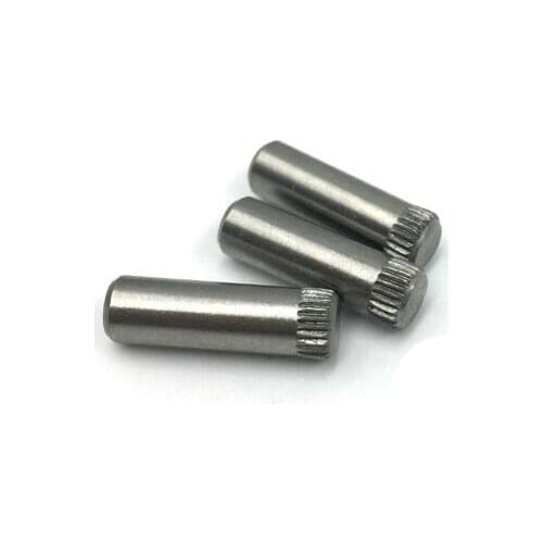 20cs M3.5 knurled pins post cylindrical pin axis dowels toy city connecting rod lock dowel stainless steel 28mm-35mm length