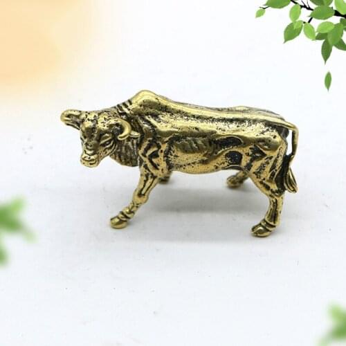 Mini Wall Street Bull Statue Bronze Statue Sculptures Handicrafts Office Decoration Bull Deccoration GY65