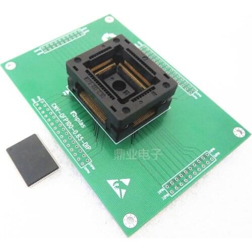 Opentop QFP100 LQFP100 TQFP100 OTQ-100-0.65 IC Burning seat Adapter testing seat Test Socket test bench in stock