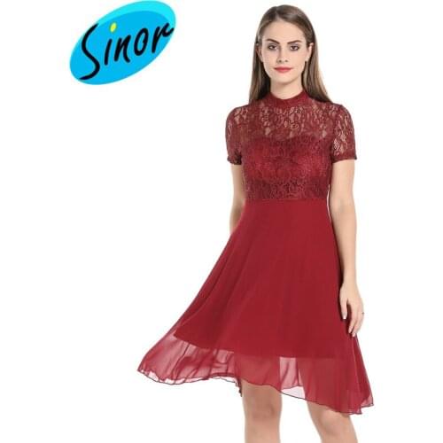 Dress dress 2021 waist show thin super fairy temperament splice lace skirt 2132 banquet dress