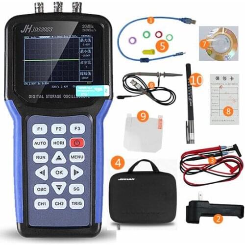 Handheld Digital Oscilloscope JDS2023 Osciloscopio + Signal Generator Portable Scope Meter 20MHz Bandwidth