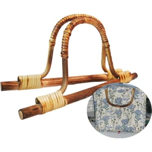 27X13 cm Rattan Bag Handle DIY Handbag Accessories Obag Purse Frame Hanger Nice Fashion Factory Price Bamboo Purse Handles
