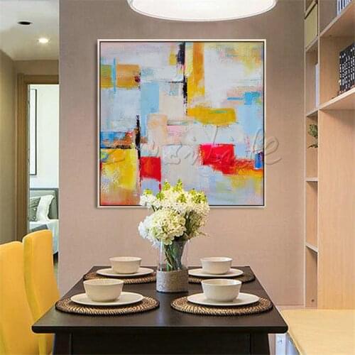 Hand painted canvas oil paintings Cheap large modern abstract cuadros Home decor Canvas quadro wall Art pictures 000014