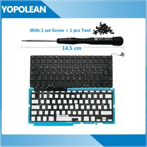 New Switzerland Swiss Laptop Keyboard With Backlight Screw Tool For Macbook Pro 15" A1286 2009 2010 2011 2012