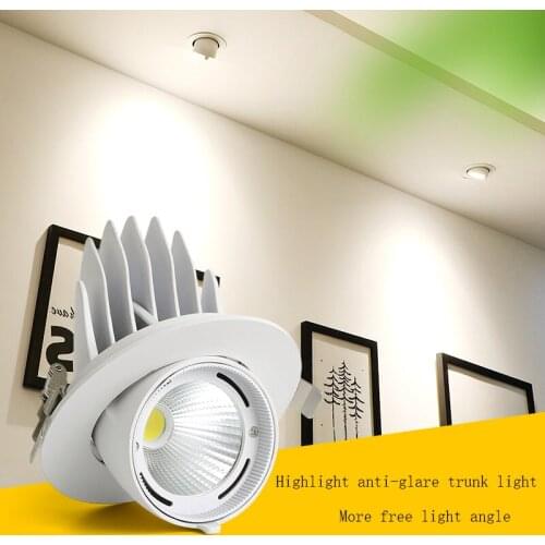 Elephant trunk light led spotlight embedded adjustable angle home commercial high color rendering ceiling light cob downlight