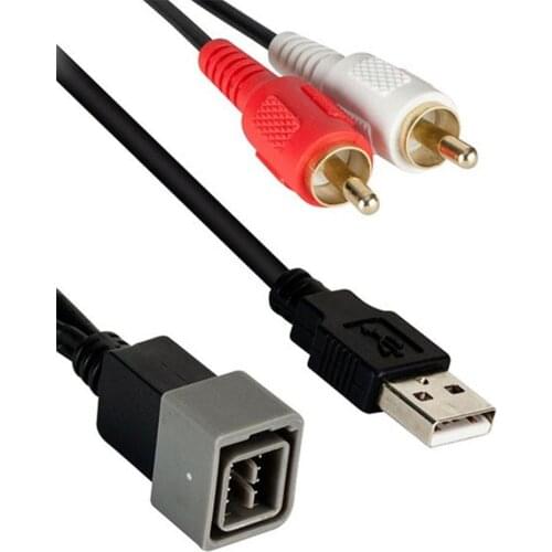 Car Radio USB Adapter USB Port Input Retention Cable for Nissan