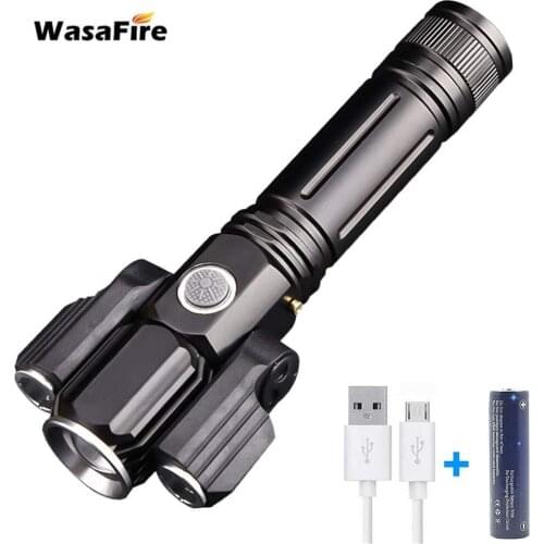 WasaFire Zoomable Bicycle Light 1200 Lumens 1*T6 + 2*XPE Bike Front Light USB Rechargeable Cycling Led Flashlight IP65 Head Lamp