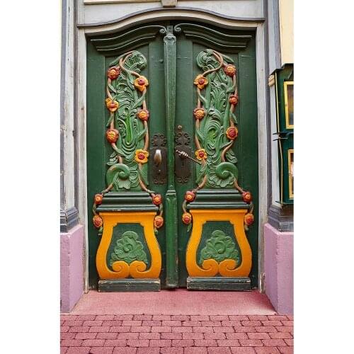 Vintage Pattern Wooden Door Photography Background Vinyl Backdrop for Portrait Children Baby Pets Photophone Photo Studio Props